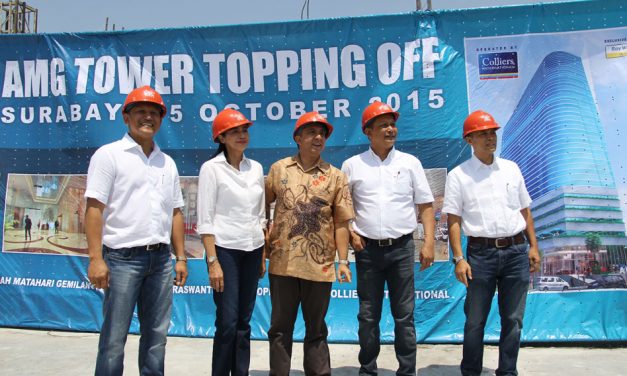 Topping Off Perkantoran AMG Tower – Surabaya