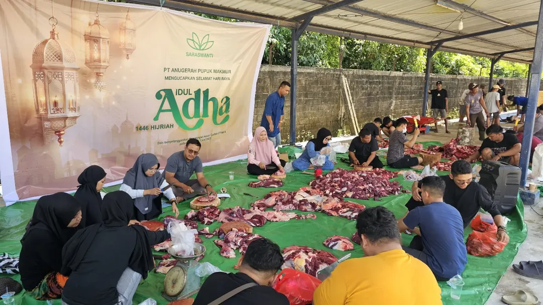 Divisi Pupuk Saraswanti Serentak Mengadakan Acara Idul Adha 1446 H