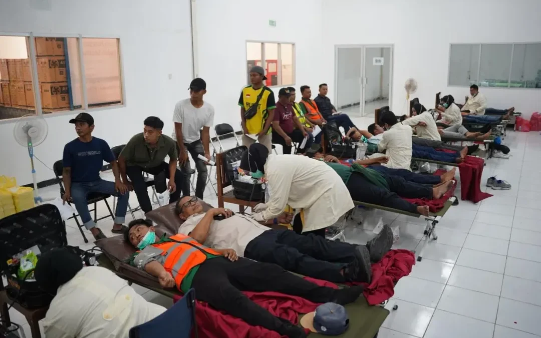 Donor Darah Memperingati HUT RI ke-80 di Seluruh Pabrik Divisi Pupuk Saraswanti